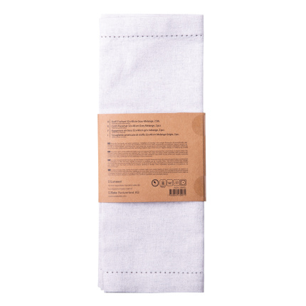 Grey cotton placemat 32 x 48 cm 2 pcs – Basic Ambiente