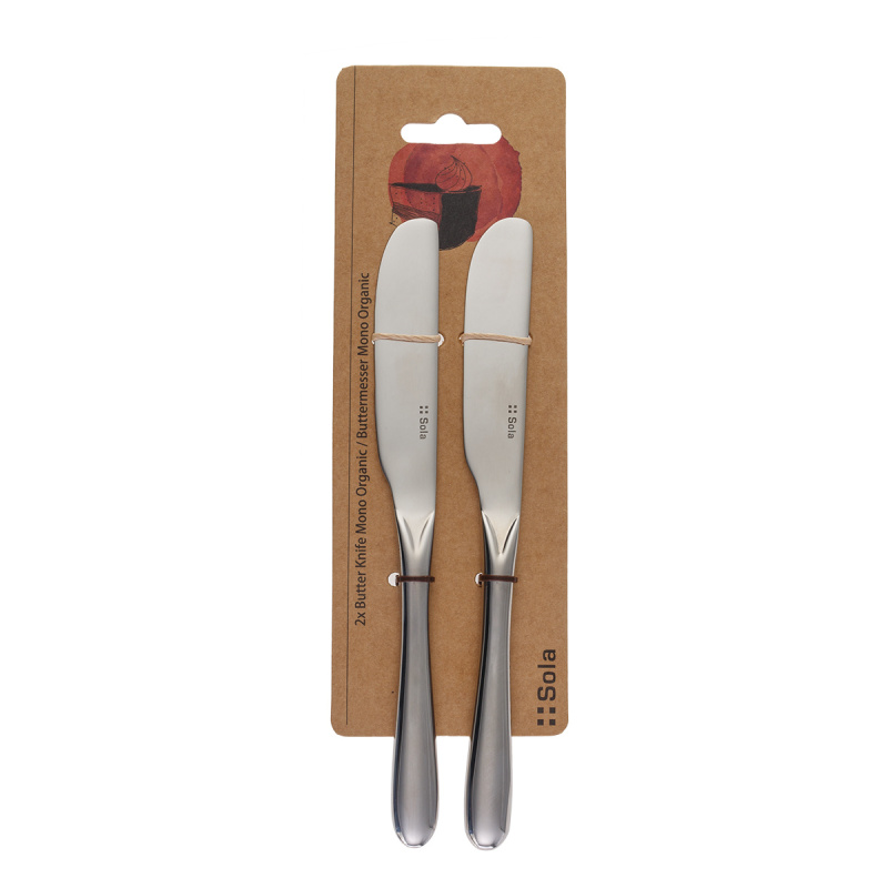 Coltello da burro con manico cavo set 2 pezzi - Alpha Organic