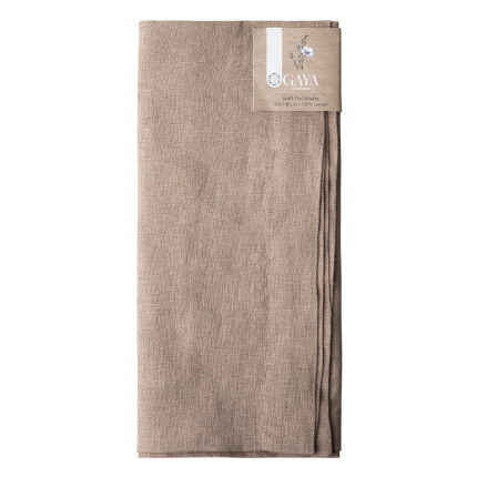 Bronze linen table runner 50 x 140 cm - Gaya Ambiente