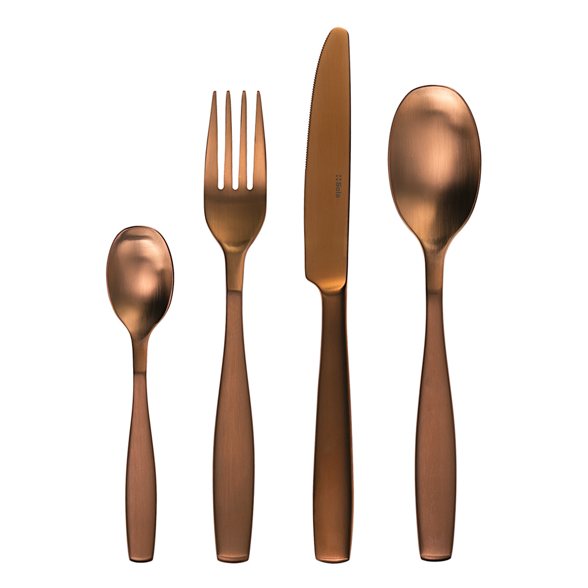 Cutlery Set 24 pcs – Gaya All Satin Copper–like