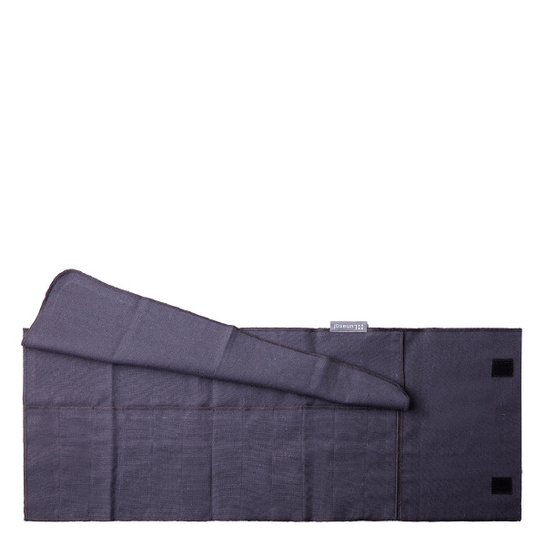 Steel gray cotton case for storing cutlery 52 x 26 cm - Basic Ambiente