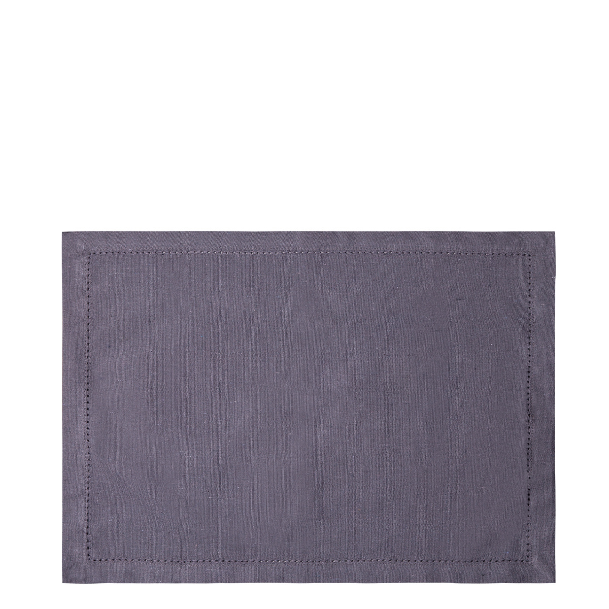 Steel grey cotton placemat 32 x 48 cm 2 pcs – Basic Ambiente
