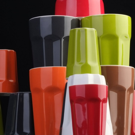 Tasse en porcelaine petite rouge 80 ml – RGB