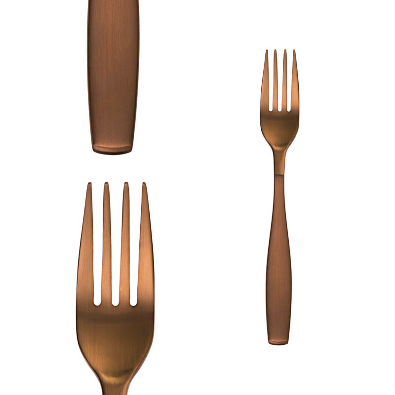 Cutlery Set 24 pcs – Gaya All Satin Copper–like