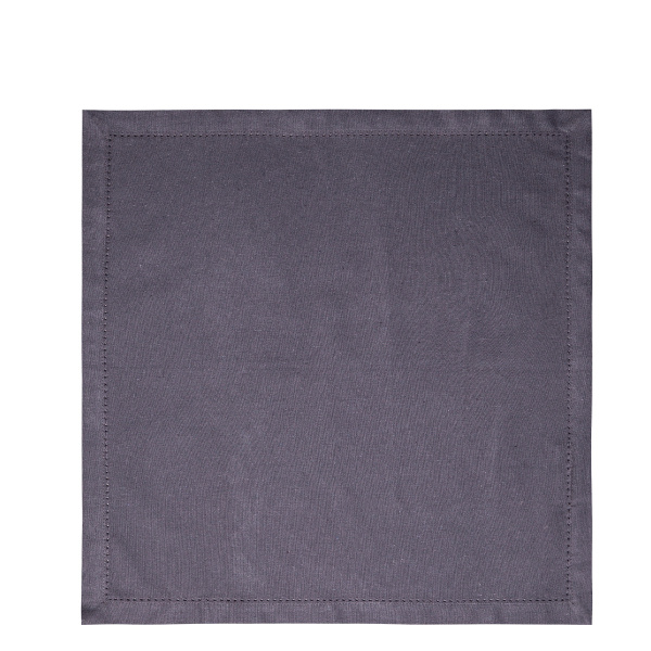 Steel grey cotton napkins 45 x 45 cm 2 pcs – Basic Ambiente