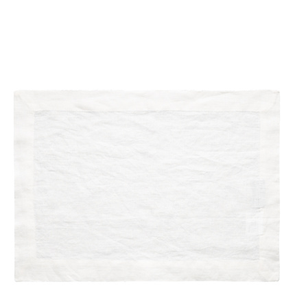 White linen placemat 35 x 50 cm - Gaya Ambiente