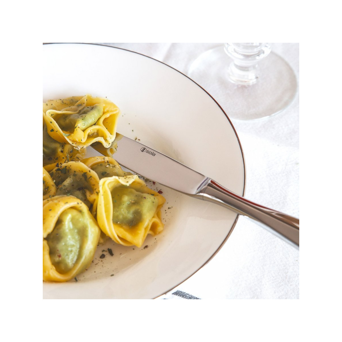 Deep plate 23 cm with platinum rim - Premium Platinum Line