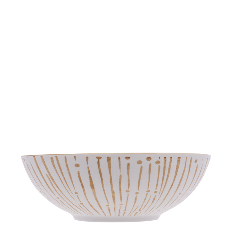 Cereal bowl white / champagne 17,8 cm - Basic