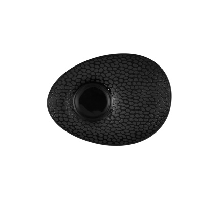 Piattino per Mokka strutturato nero-grigio – Flow