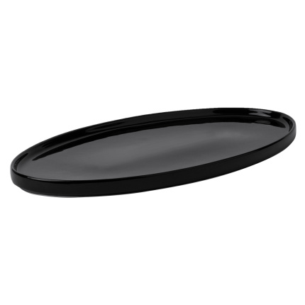 Teller flach oval U-Coupe 35.5 x 18 cm - Flow Lunasol black