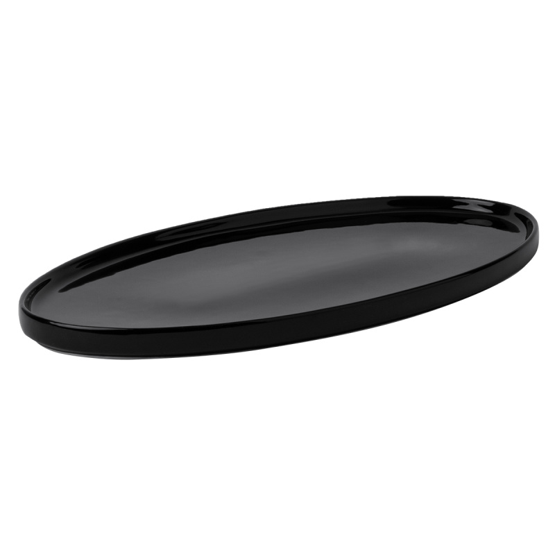 Piastra ovale piatta U-Coupe 35,5 x 18 cm - Flow Lunasol nero
