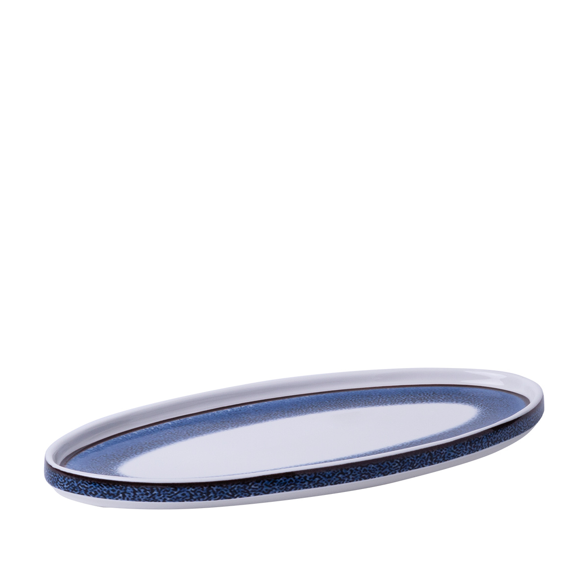 Piatto ovale piatto U-Coupe 30,5 x 15,5 cm - Flow Lunasol blu brillante