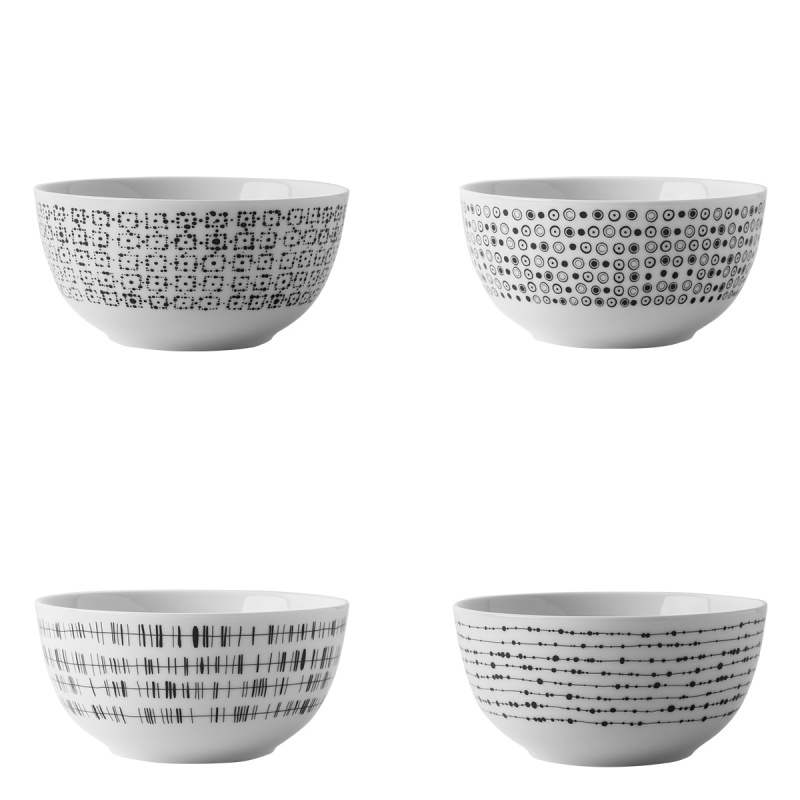 Cereal bowl set 4 pcs - Basic Dots