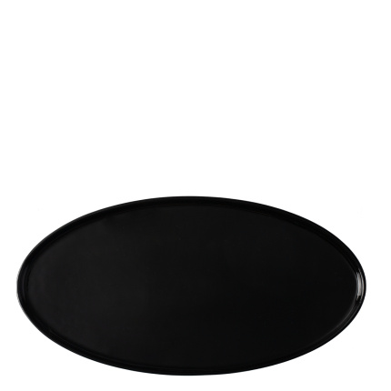 Teller flach oval U-Coupe 35.5 x 18 cm - Flow Lunasol black