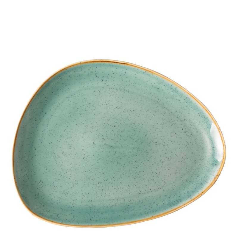 Piatto Triangle Sand turchese 30,5 x 24,2 cm – Gaya