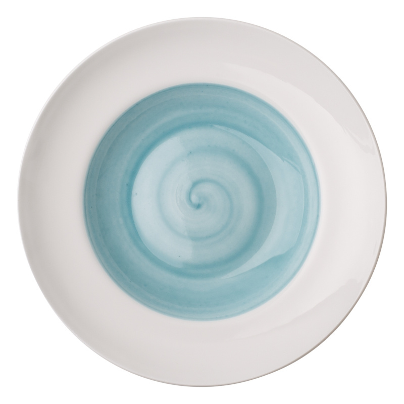 Grand Hotel Premium color - Pastateller 25 cm azur / weiss aussen