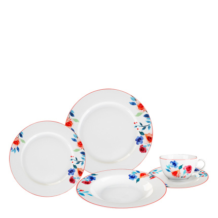 Set in porcellana 30 pezzi Lisse - Flow