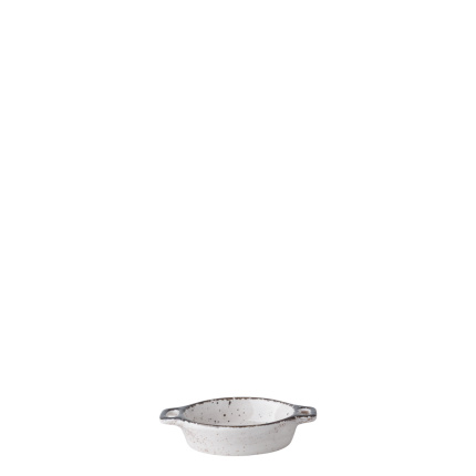Ciotola ovale Flowl Atelier grigia con manici 7,9 x 7 cm - Gaya