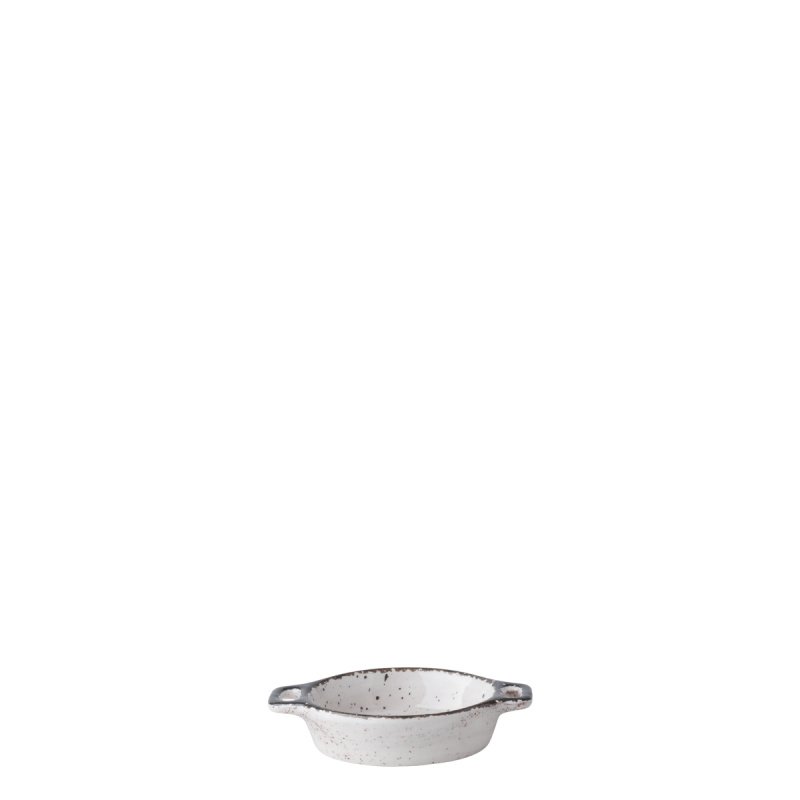 Oval bowl Flowl Atelier grey with handles 7,9 x 7 cm - Gaya