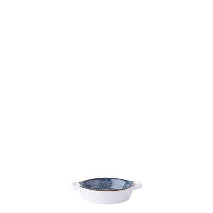 Schale oval Flowl Atelier blau mit Henkeln 7,9 x 7 cm - Gaya