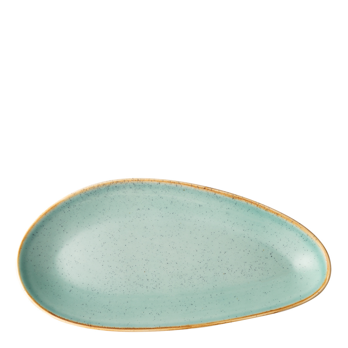 Servierplatte oval Sand türkis 41 cm – Gaya
