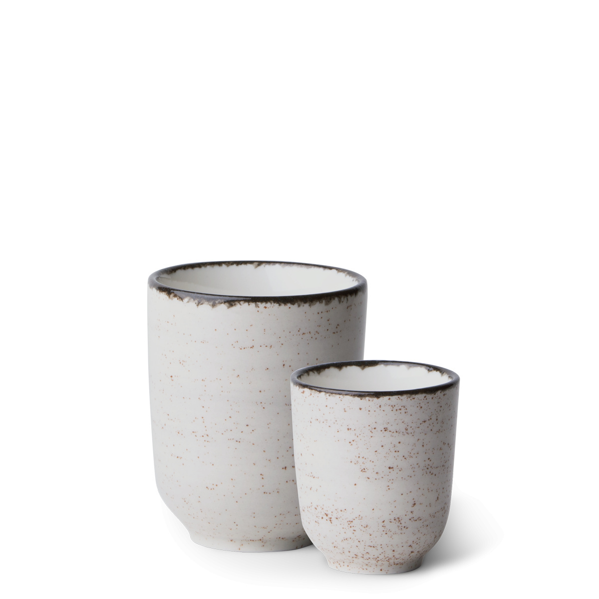 Porcelain set 8 pcs - Gaya Atelier grey speckled