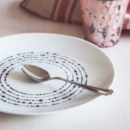 Piatto dessert 20,5 cm set 4 pz - Basic Dots