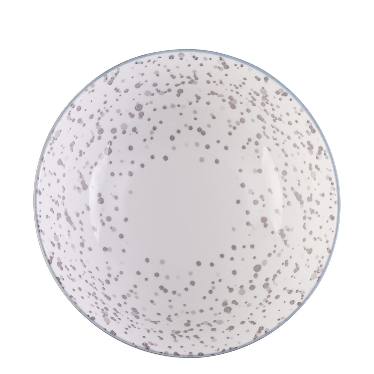 Bol à céréales blanc / gris clair 17,8 cm - Basic
