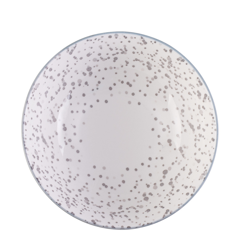 Ciotola per cereali bianca / grigio chiaro 17,8 cm - Basic