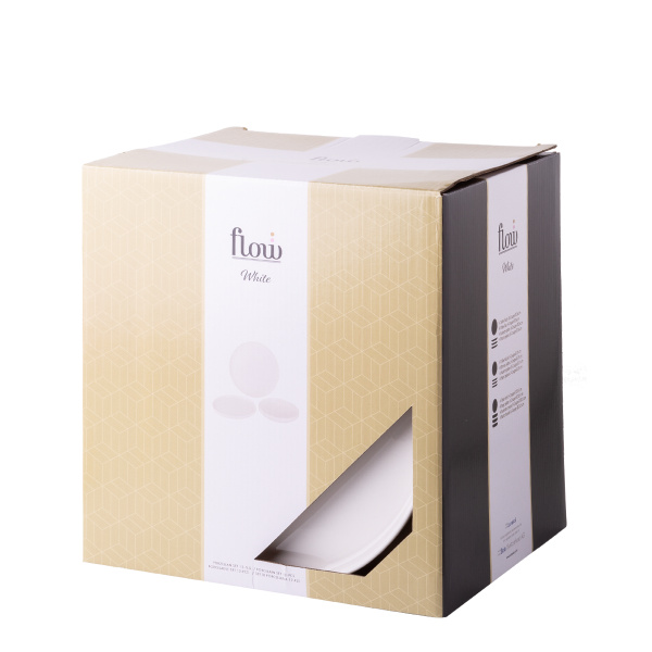 Set of white plates U-Coupe 12 pcs — Flow Lunasol