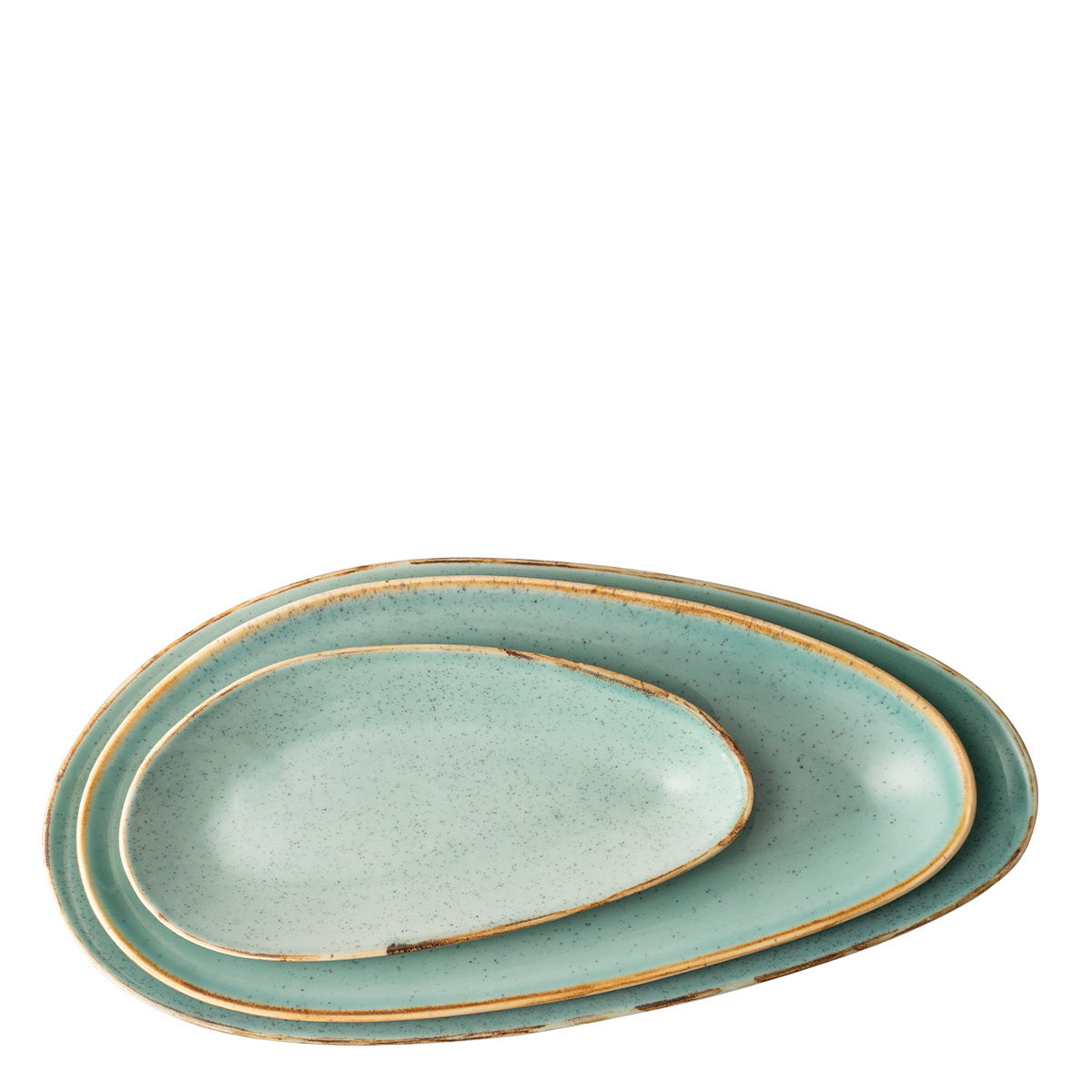 Oval plate Sand turquoise 25 cm – Gaya