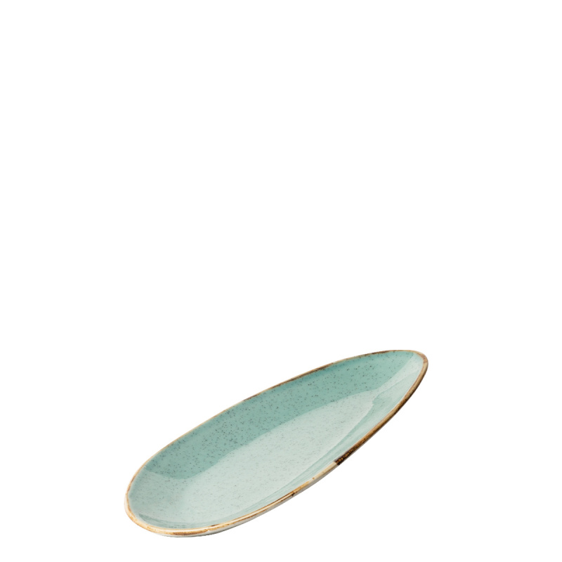 Teller oval Sand türkis 25 cm – Gaya