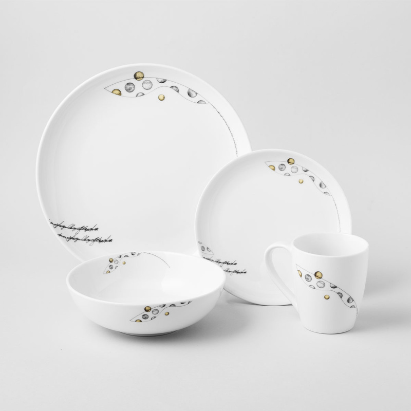 Set di 4 piatti Coupe da 19 cm - S-Art Elements Earth