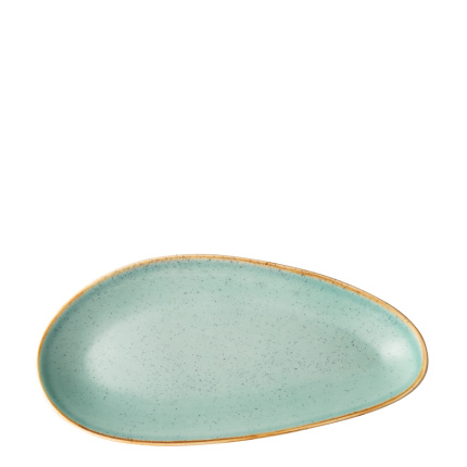 Piatto ovale Sand turchese 36 cm – Gaya