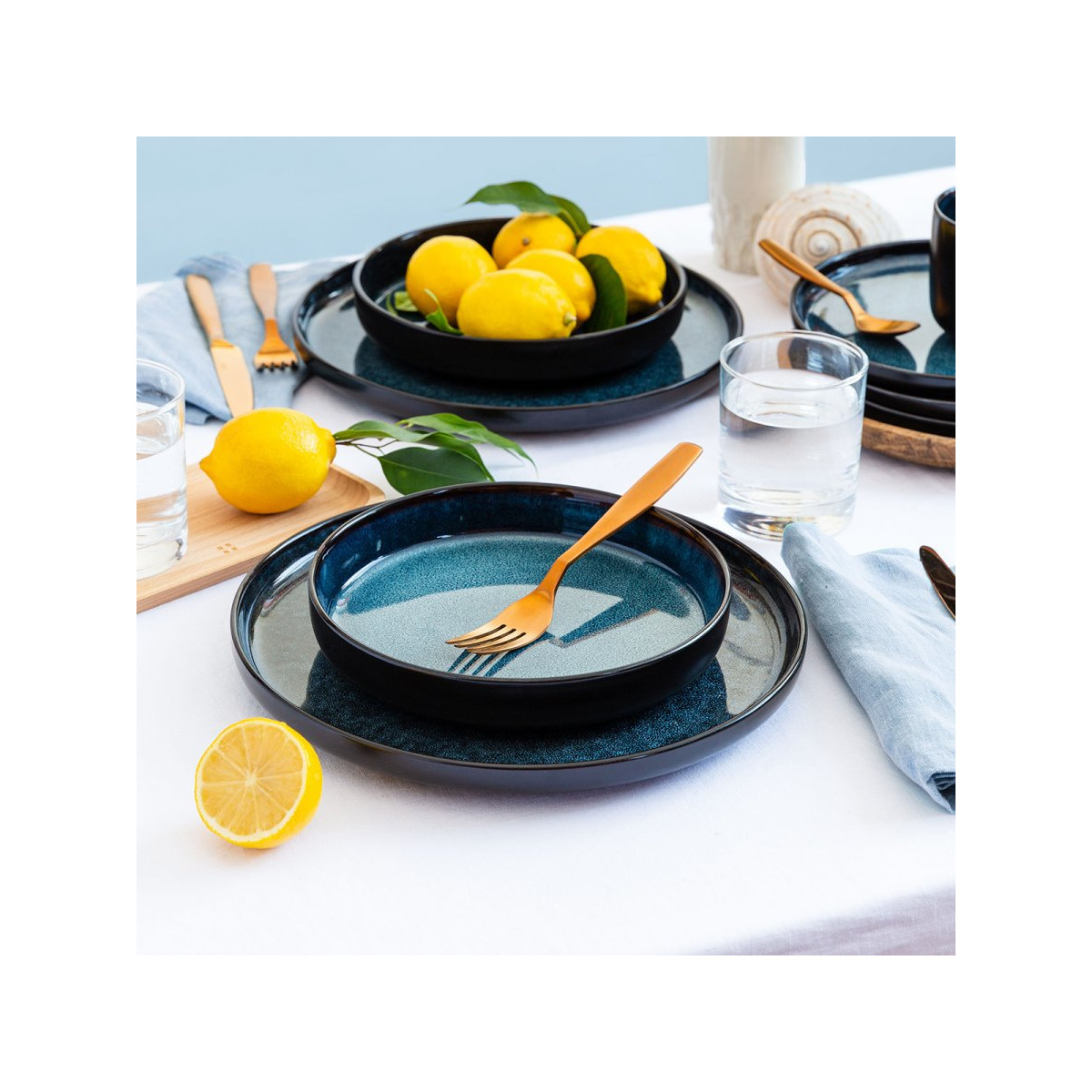 Dinnerware Set 16 pcs. - Gaya Atelier Night Sky Lunasol