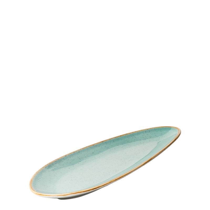 Teller oval Sand türkis 36 cm – Gaya