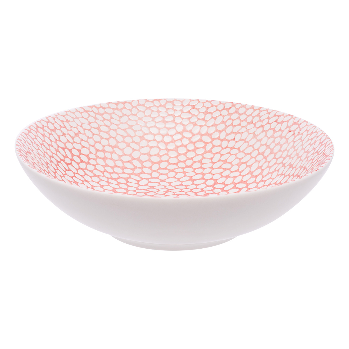 Teller tief strukturiert Coupe skin / weiss 19,5 cm – Flow