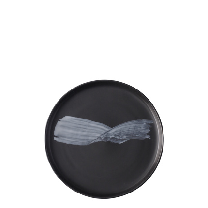 Assiette plate U-Coupe noire ø20 cm - couleur Gaya Atelier Flow Art