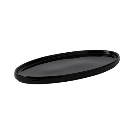 Assiette plate ovale U-Coupe 30.5 x 15.5 cm - Flow Lunasol black
