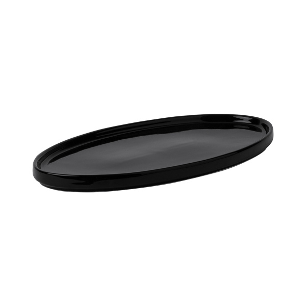 Piatto ovale U-Coupe 30,5 x 15,5 cm - Flow Lunasol nero