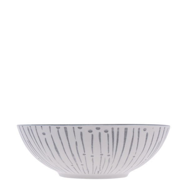Müslischale weiß / hellgrau 17,8 cm - Basic