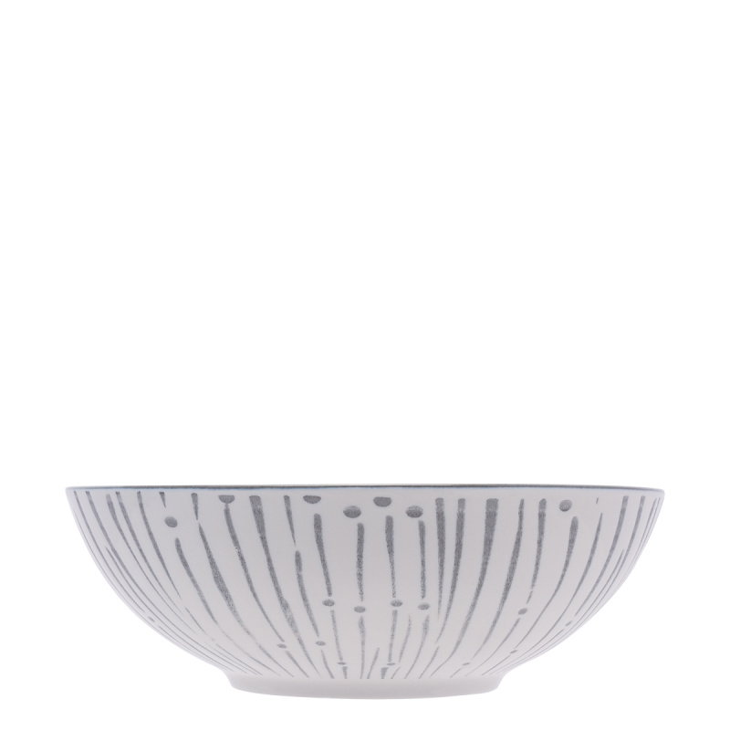 Cereal bowl white / light grey 17,8 cm - Basic