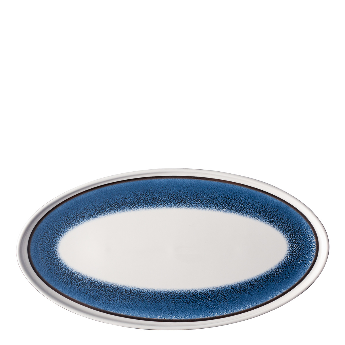 Teller flach oval U-Coupe 35.5 x 18 cm - Flow Lunasol sparkling blue