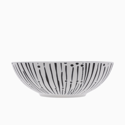 Cereal Bowl White/Black 17.8 cm – Basic
