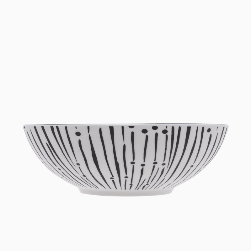Ciotola per cereali bianco / nero 17,8 cm - Basic