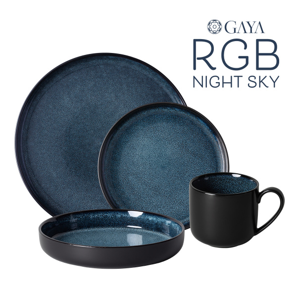 Set di piatti 16 pezzi - Gaya Atelier Night Sky Lunasol
