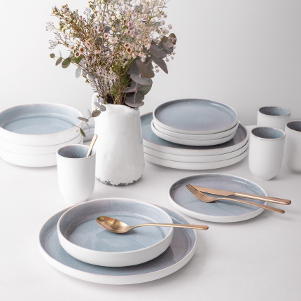 Set in porcellana 16 pezzi - Gaya Atelier Glacial Ice