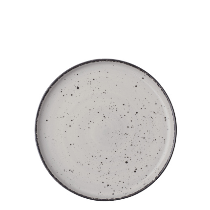 Dinner plate U-Coupe 20 cm - Gaya Atelier light grey speckled