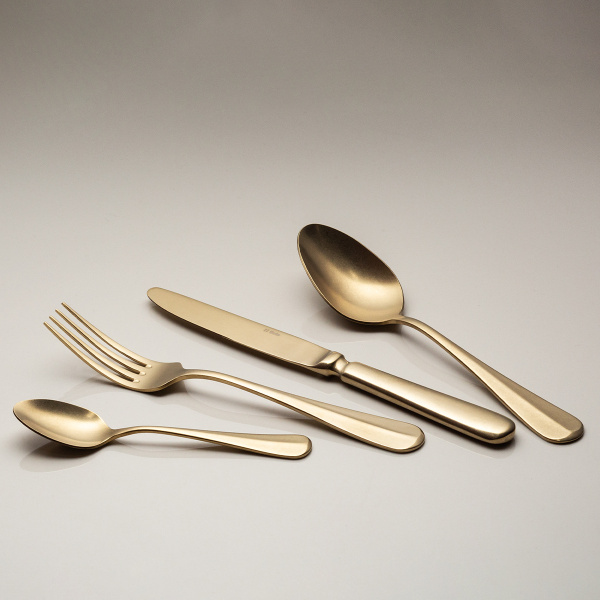 Set di posate 24 pezzi - Baguette Vintage PVD Champagne Stone Wash
