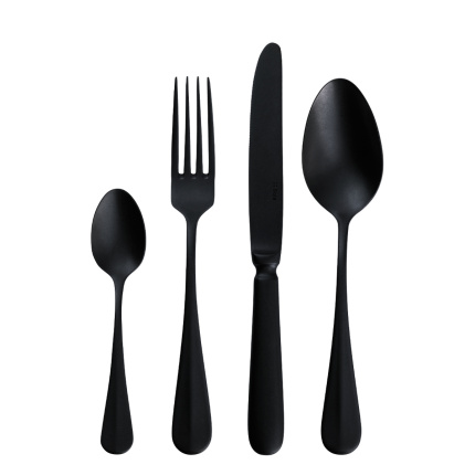 Set di posate dessert 24 pezzi - Baguette Vintage PVD nero Stone Wash